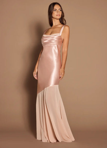 Mermaid Square Neck Floor-Length Wedding Dress - Yihuiw by Yihuiw