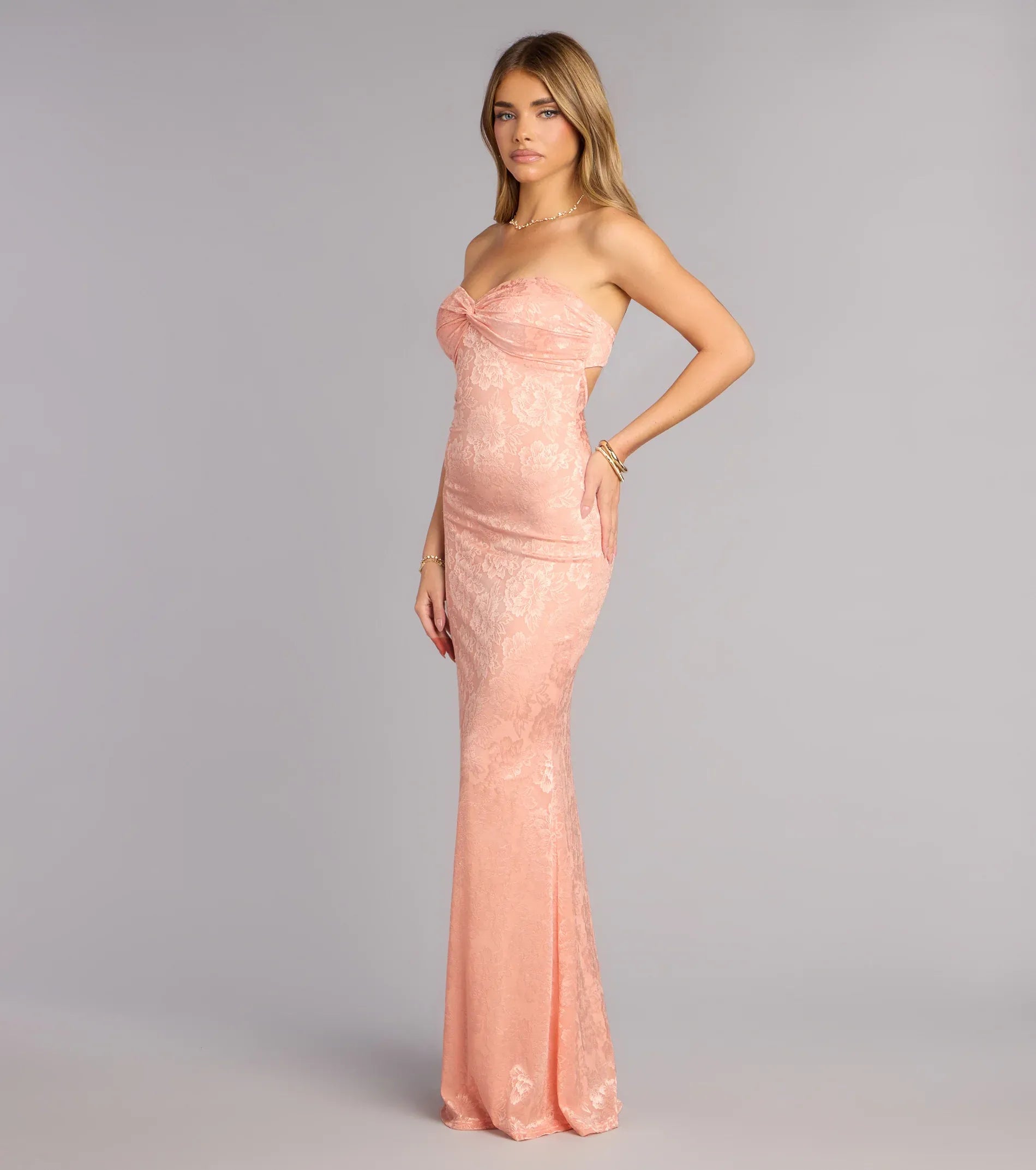 Mermaid Strapless Open Back Floor-Length Wedding Dress - Yihuiw by Yihuiw