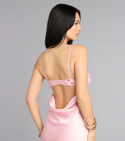 Mermaid Spaghetti Strap Satin Open Back Floor-Length Wedding Dress - Yihuiw by Yihuiw