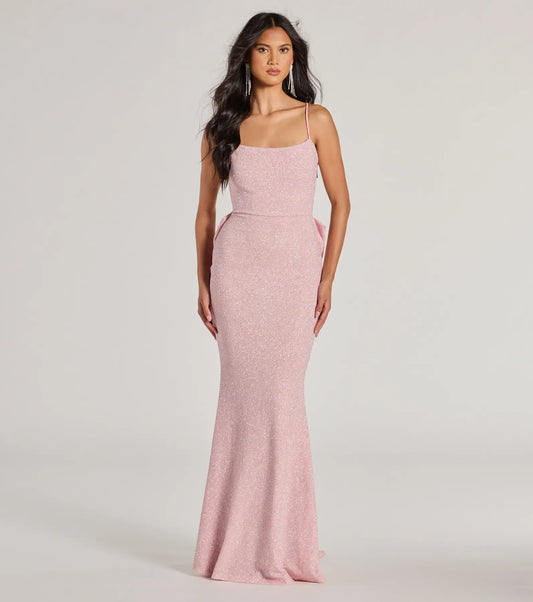 Mermaid Spaghetti Strap Open Back Train Floor-Length Wedding Dress - Yihuiw by Yihuiw