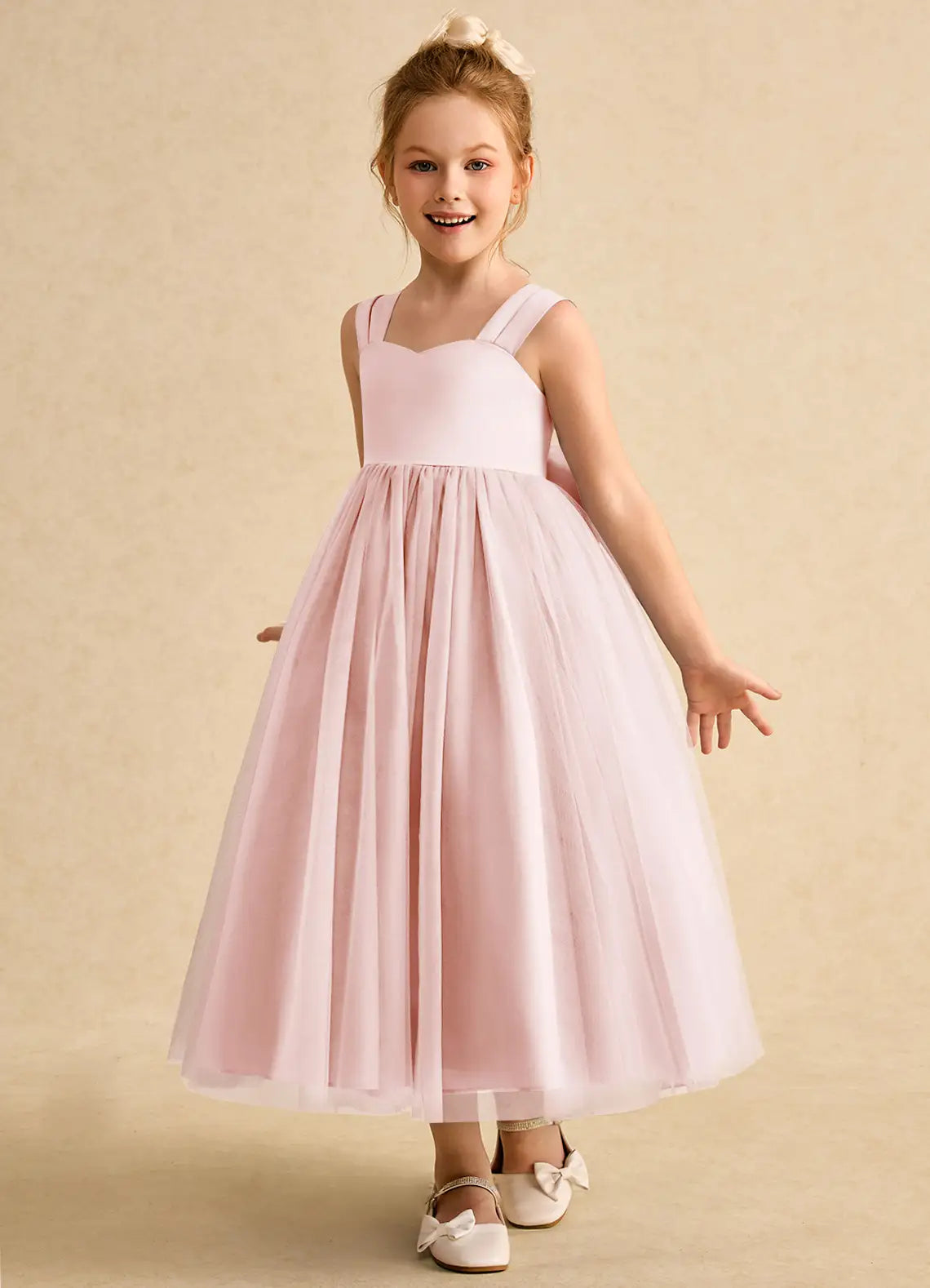 A-Line Sweetheart Cap Sleeve Tea-Length Formal Dress - Yihuiw by Yihuiw