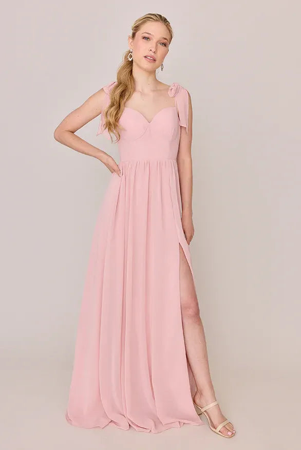 A-Line Sweetheart Chiffon High Slit Wedding Dress - Yihuiw by Yihuiw