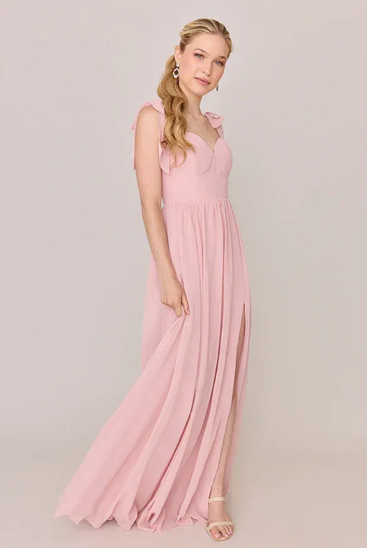 A-Line Sweetheart Chiffon High Slit Wedding Dress - Yihuiw by Yihuiw