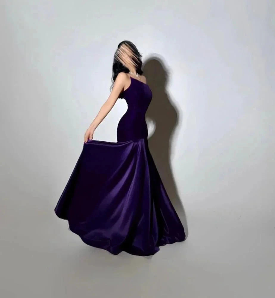 Burgundy Prom Dresses Mermaid Purple Graduation Gown Long simple gentle atmospheric and unique desi Bring summer colors to enhance whiteness by YiHuiw