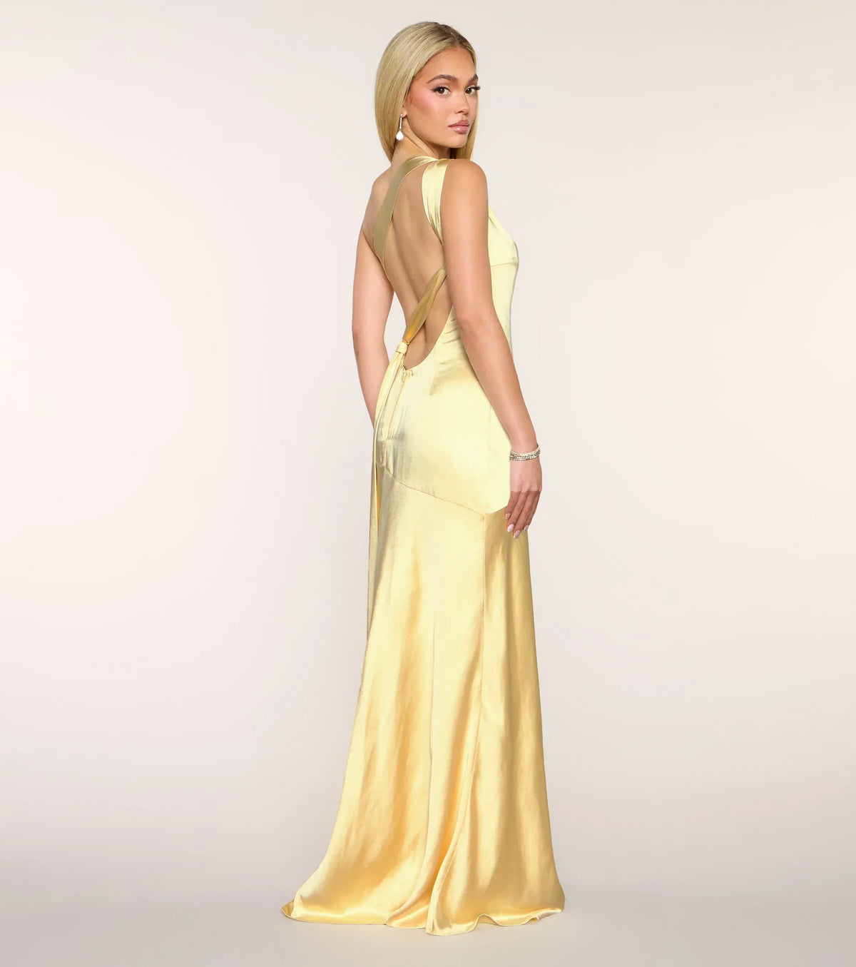 Mermaid One-Shoulder Satin Floor-Length Wedding Dress - Yihuiw by Yihuiw