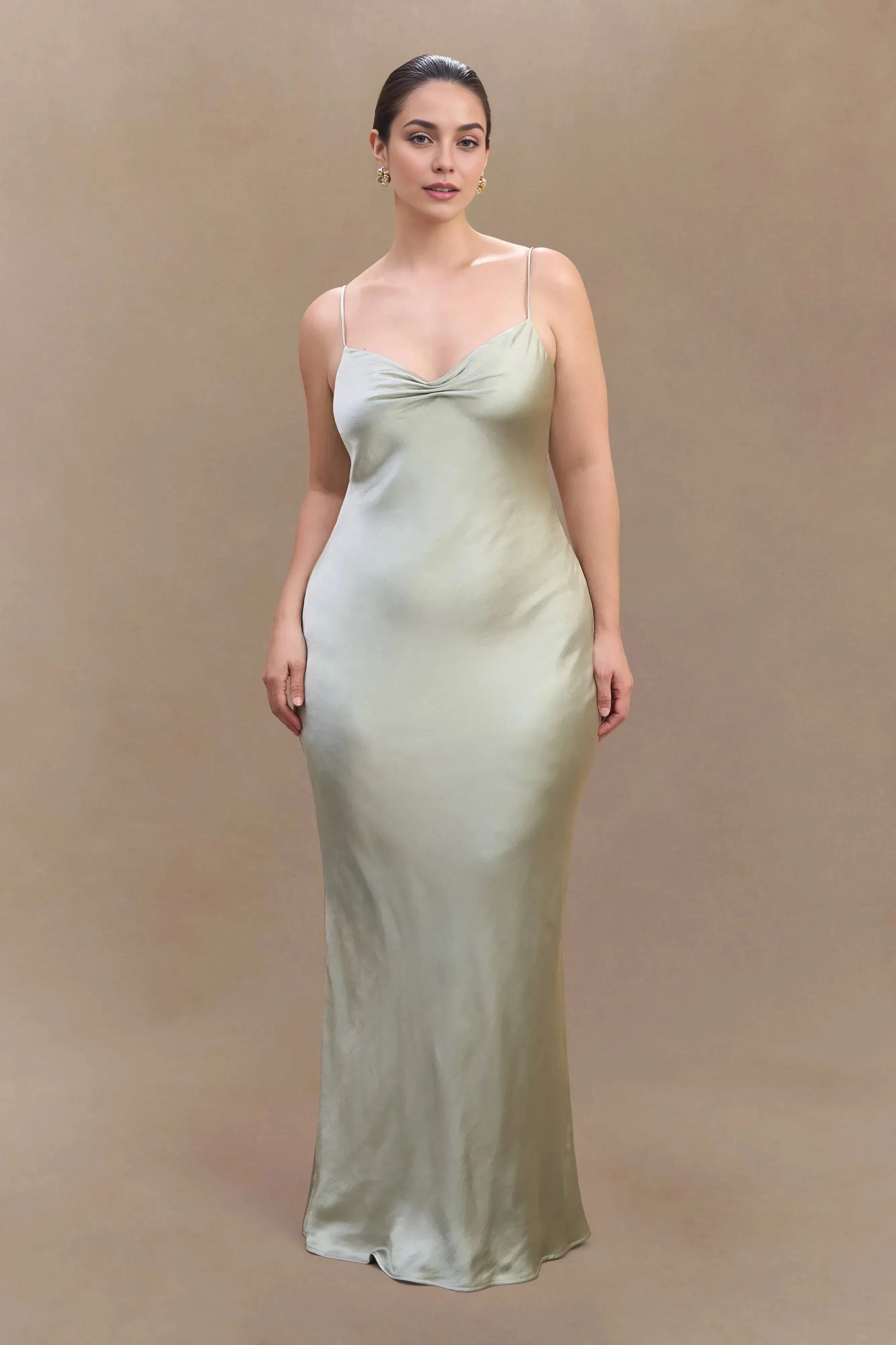 Captivating Plus Size Sheath Spaghetti Strap Open Back Floor Length Prom Dress by YiHuiw