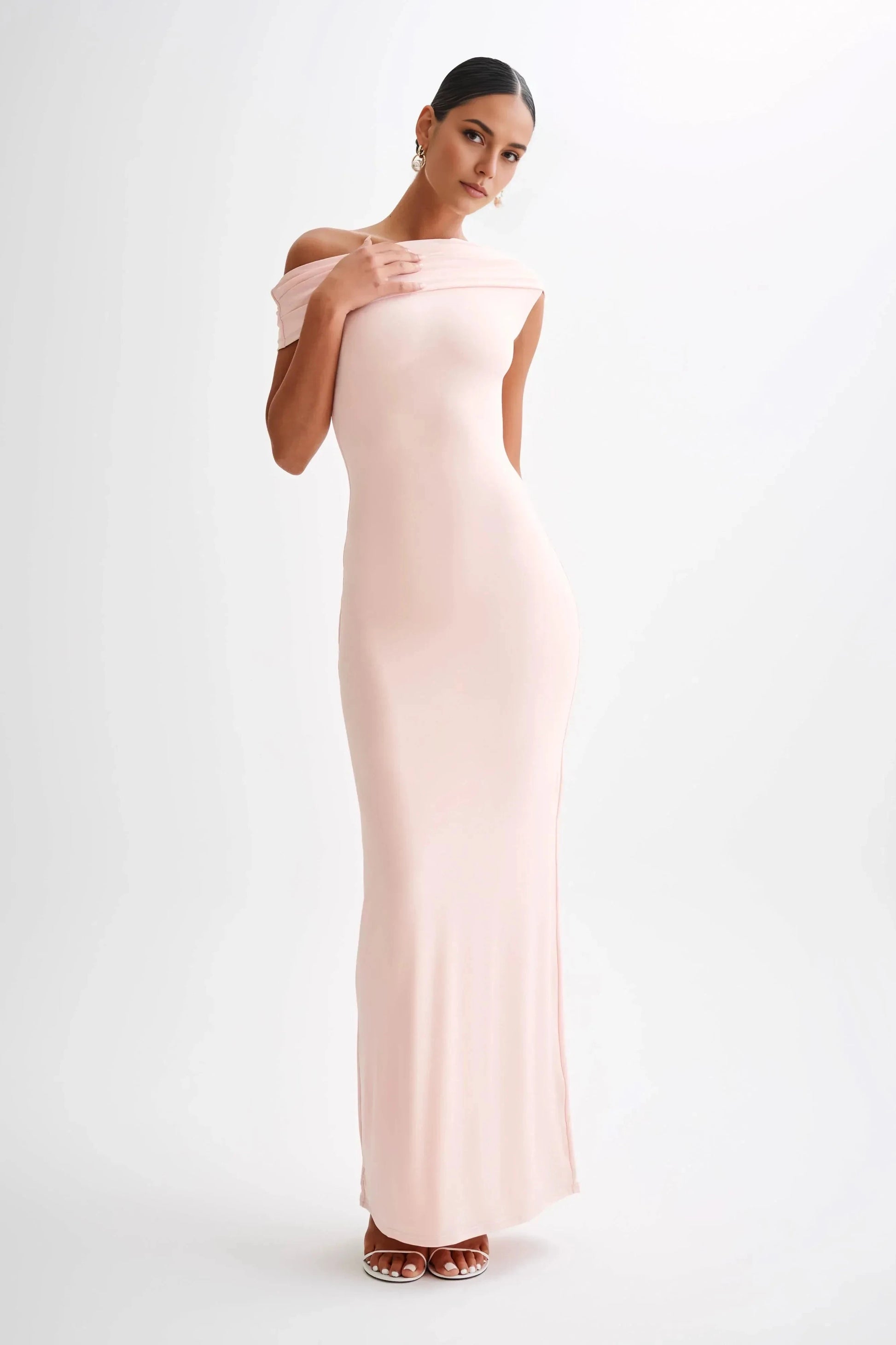 Captivating Sheath One Shoulder Short Sleeve Open Back Floor Length Prom Dress by YiHuiw
