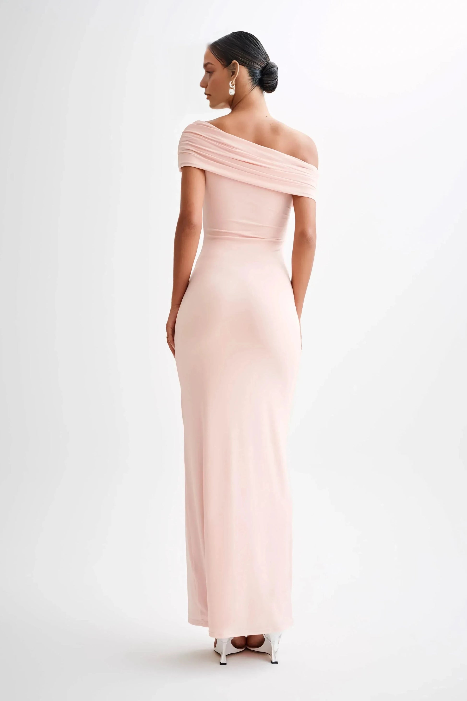 Captivating Sheath One Shoulder Short Sleeve Open Back Floor Length Prom Dress by YiHuiw