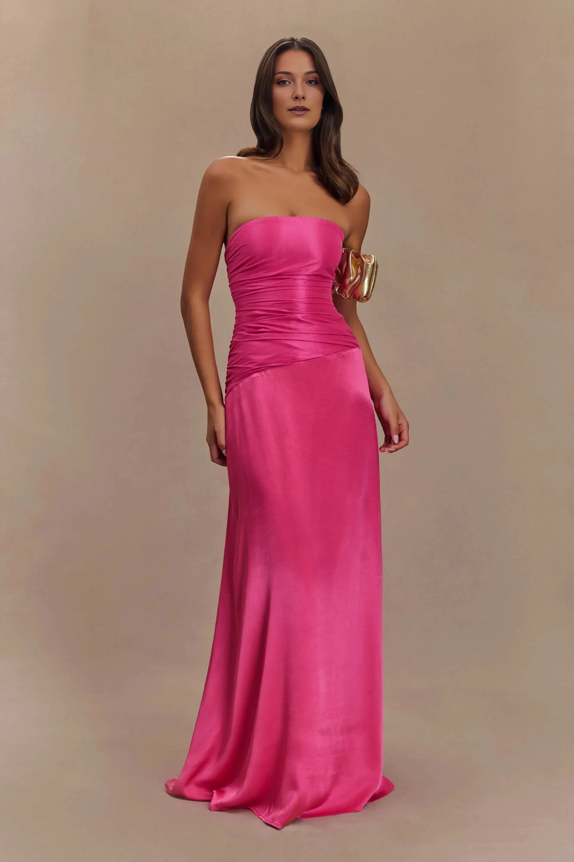 Charming Sheath Strapless Sleeveless Lace Up Back Floor Length Prom Dress by YiHuiw