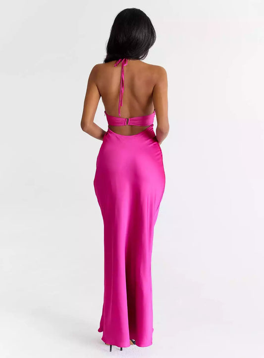 Charming suspender satin pleated invisible zipper strap design fully lined Prom Dresses