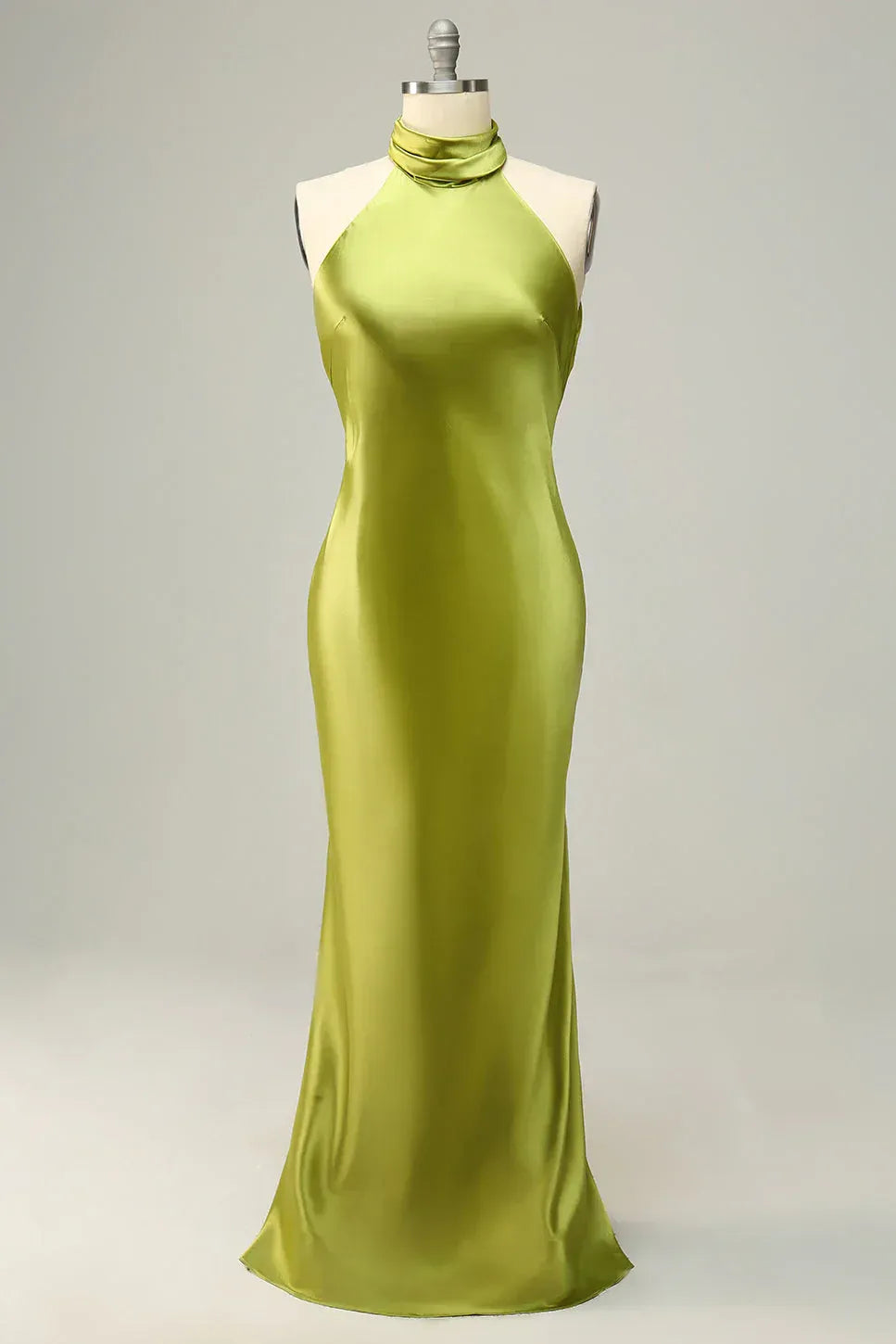 Mermaid Halter Satin Wedding Dress - Yihuiw by Yihuiw