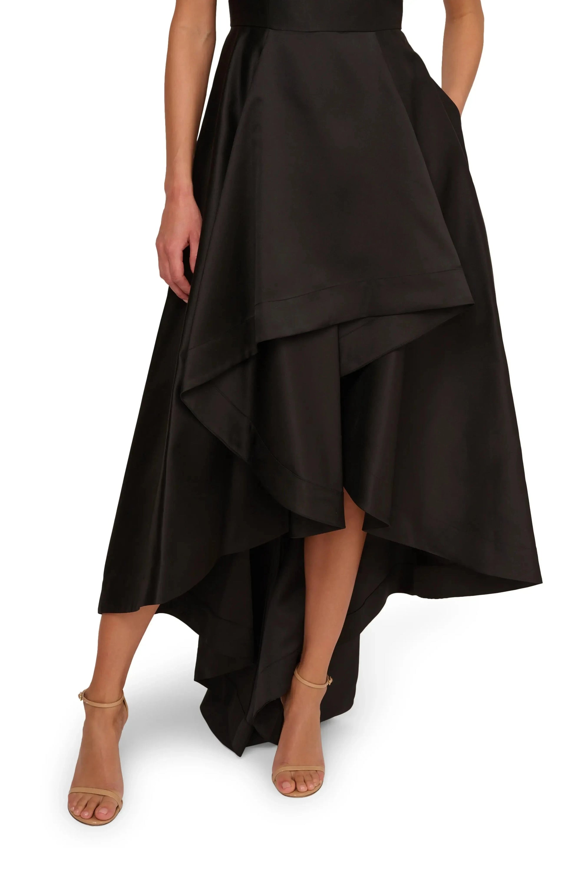 Chic A Line Crew Neck Sleeveless Cut Out Back Hi Lo Hot Sale Evening Dress by YiHuiw