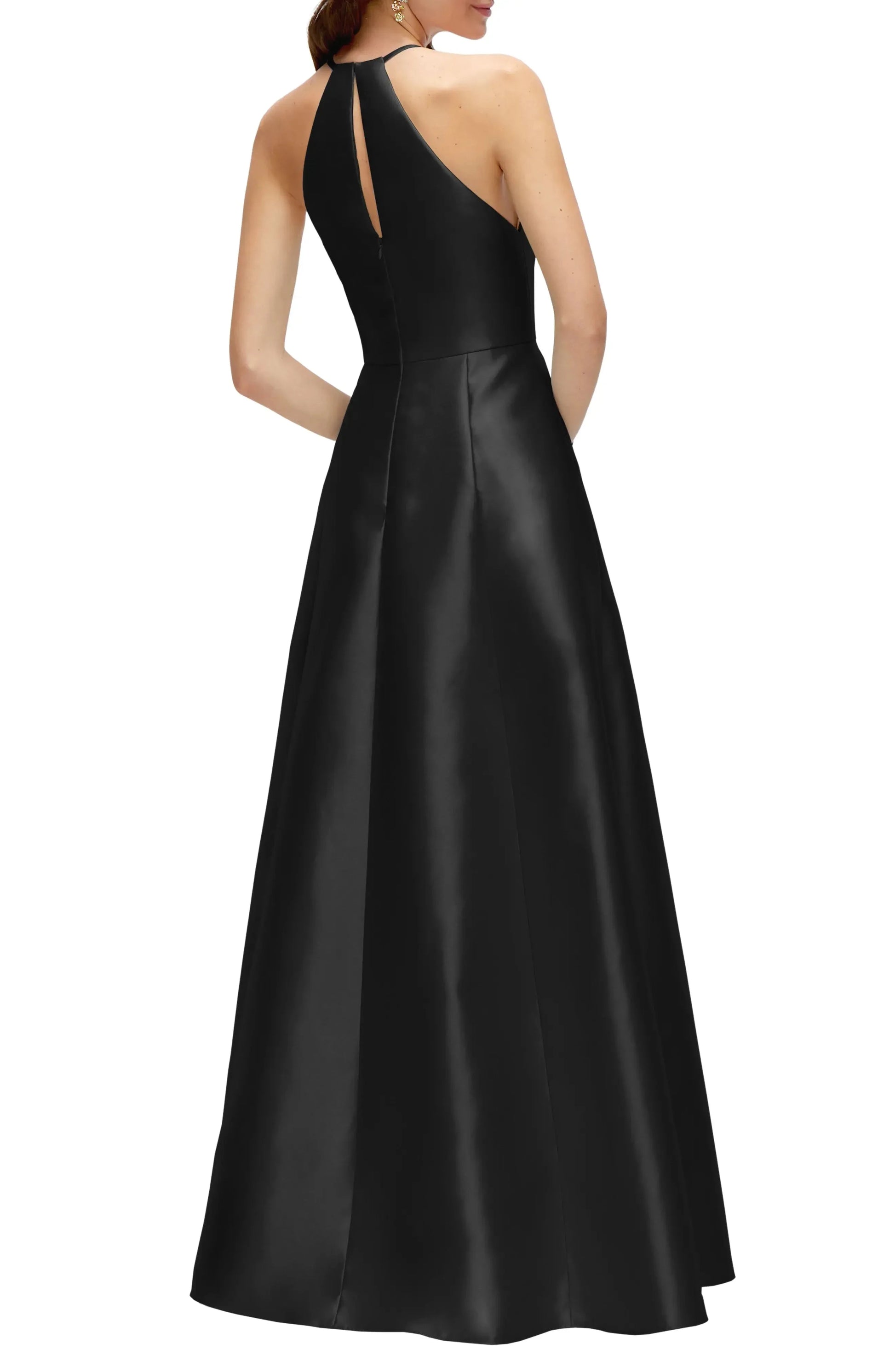 Chic A Line Halter Neck Sleeveless Keyhole Back Maxi For Sale Evening Dress by YiHuiw