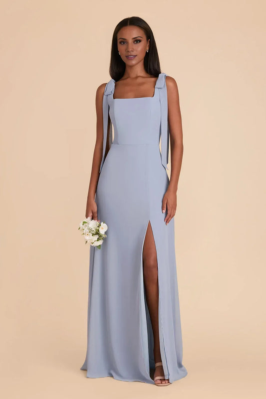 A-Line Square Neck Open Back Floor-Length Wedding Dress - Yihuiw by Yihuiw