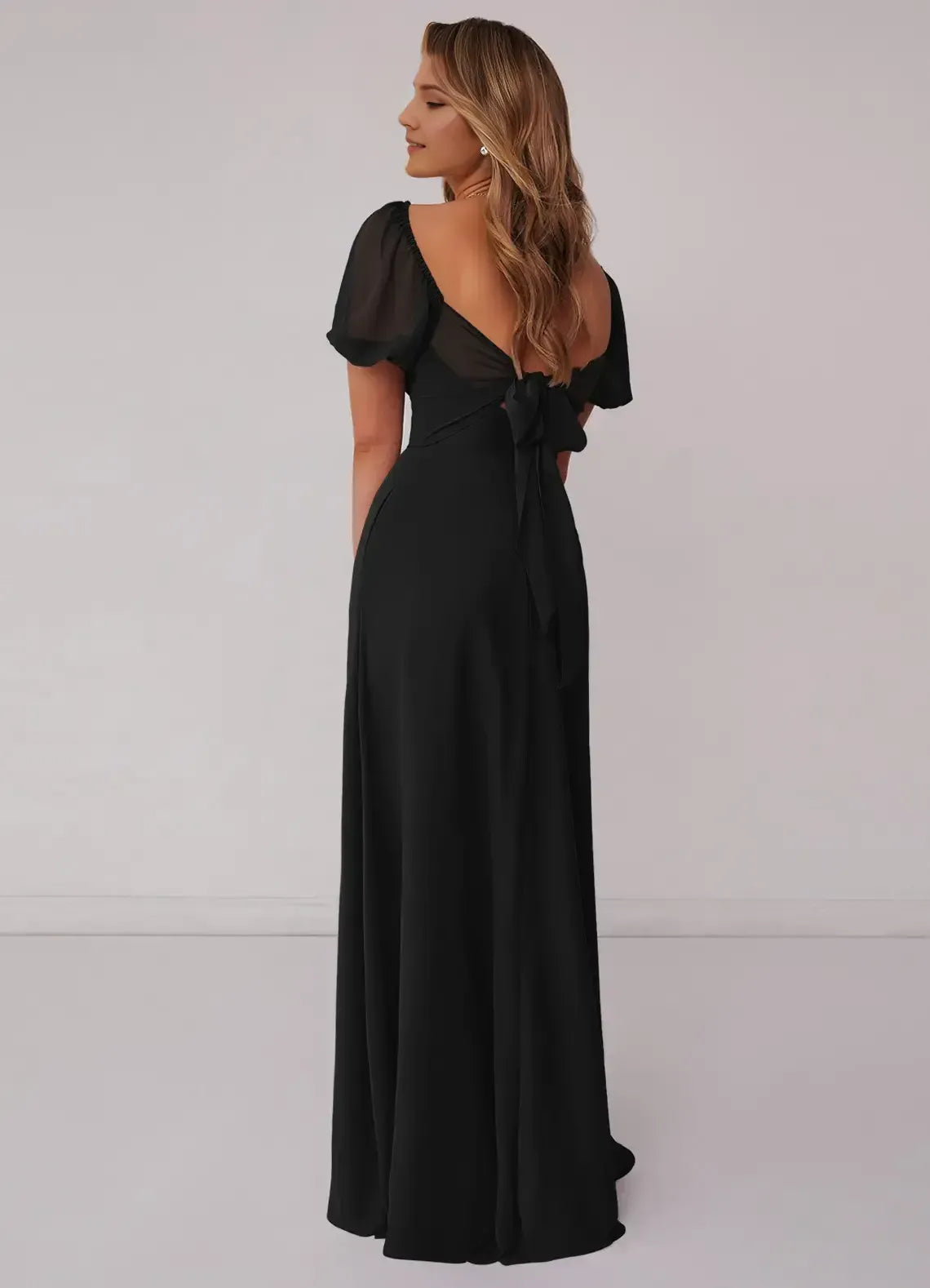Black A-Line Sweetheart Floor-Length Wedding Dress - Yihuiw by Yihuiw