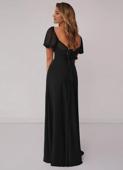 Black A-Line Sweetheart Floor-Length Wedding Dress - Yihuiw by Yihuiw