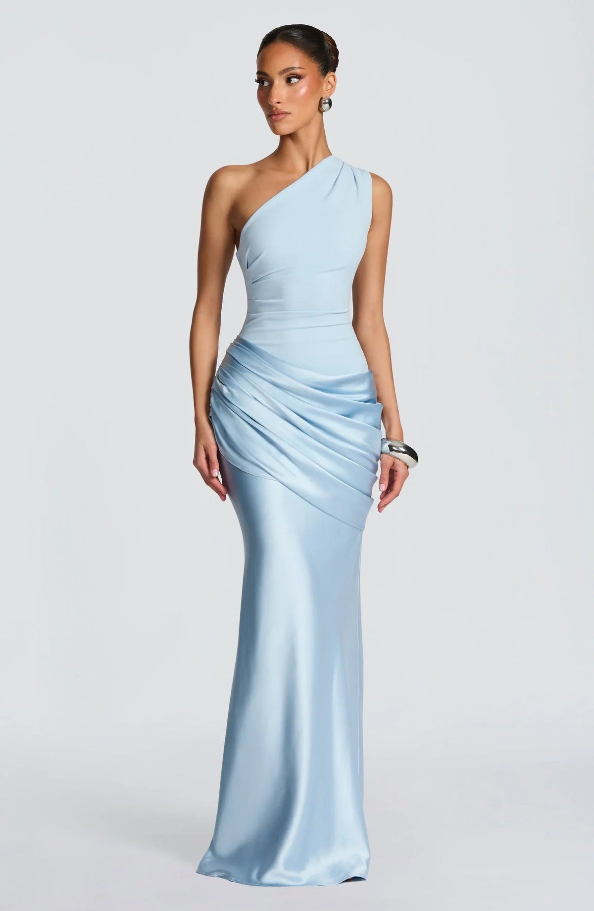 Mermaid One-Shoulder Ruched Floor-Length Wedding Dress - Yihuiw by Yihuiw