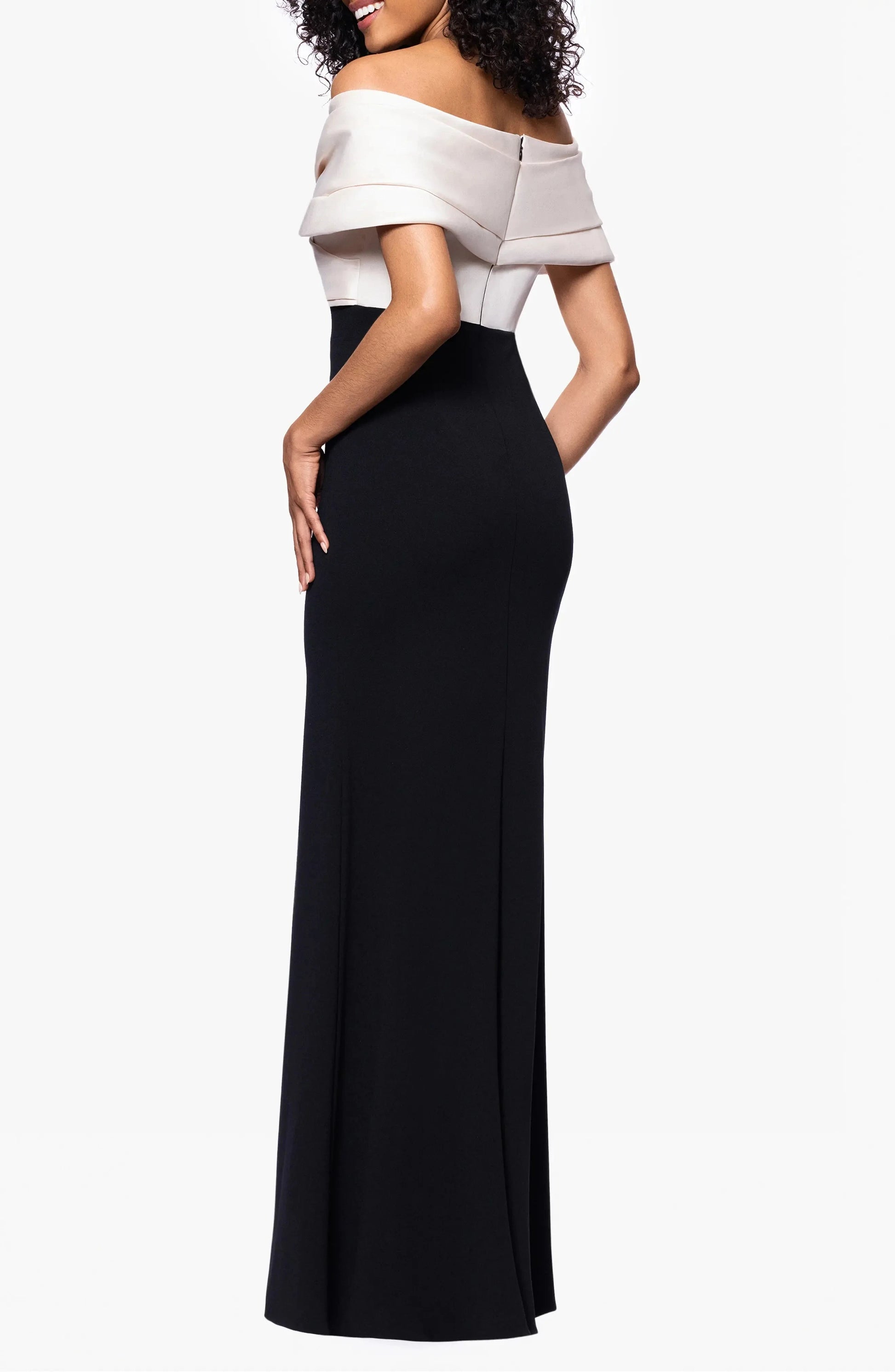 Chic Mermaid Off-the-Shoulder Short Sleeve Solid Back Floor Length Hot Sale Prom Dress by YiHuiw