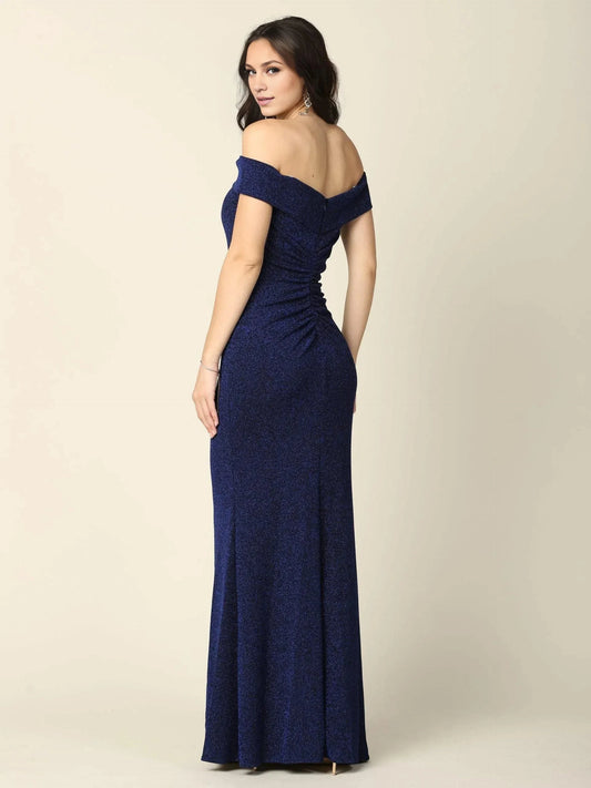 Chic Mermaid Off-the-Shoulder Sleeveless Ruched Back Floor Length Prom Dress by YiHuiw