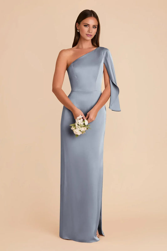 Mermaid One-Shoulder Floor-Length Wedding Dress - Yihuiw by Yihuiw