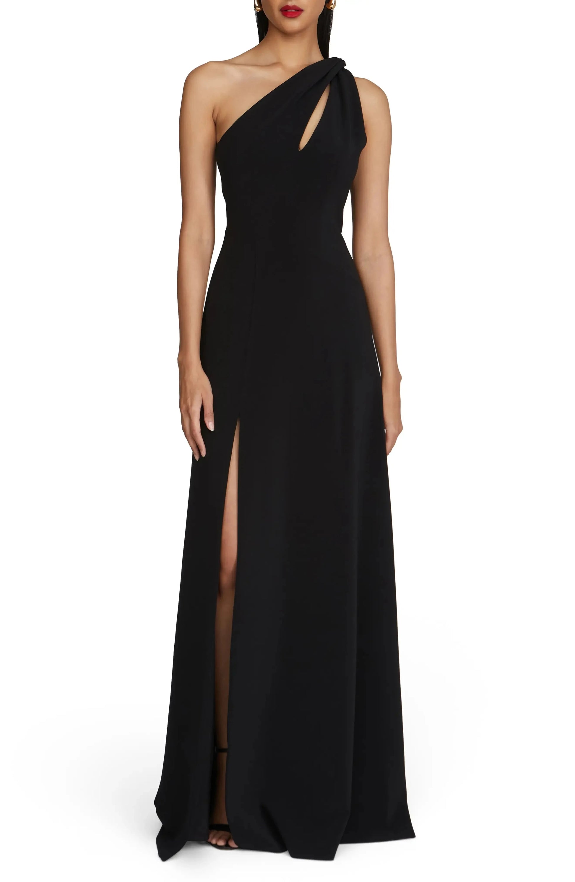 Chic Sheath One Shoulder Cut Out Sleeve Zip Back Maxi Hot Sale Evening Dress by YiHuiw