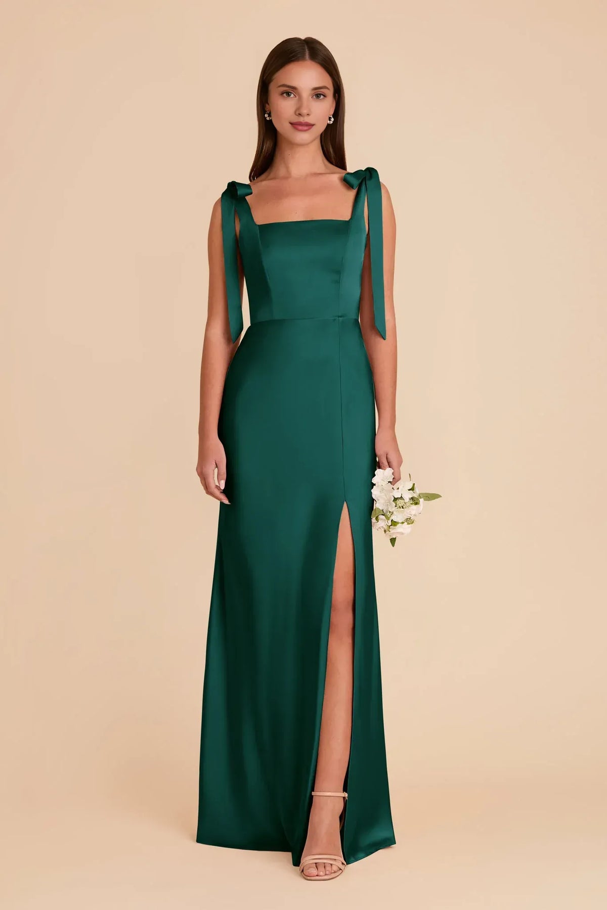 Mermaid Square Neck Open Back Floor-Length Wedding Dress - Yihuiw by Yihuiw