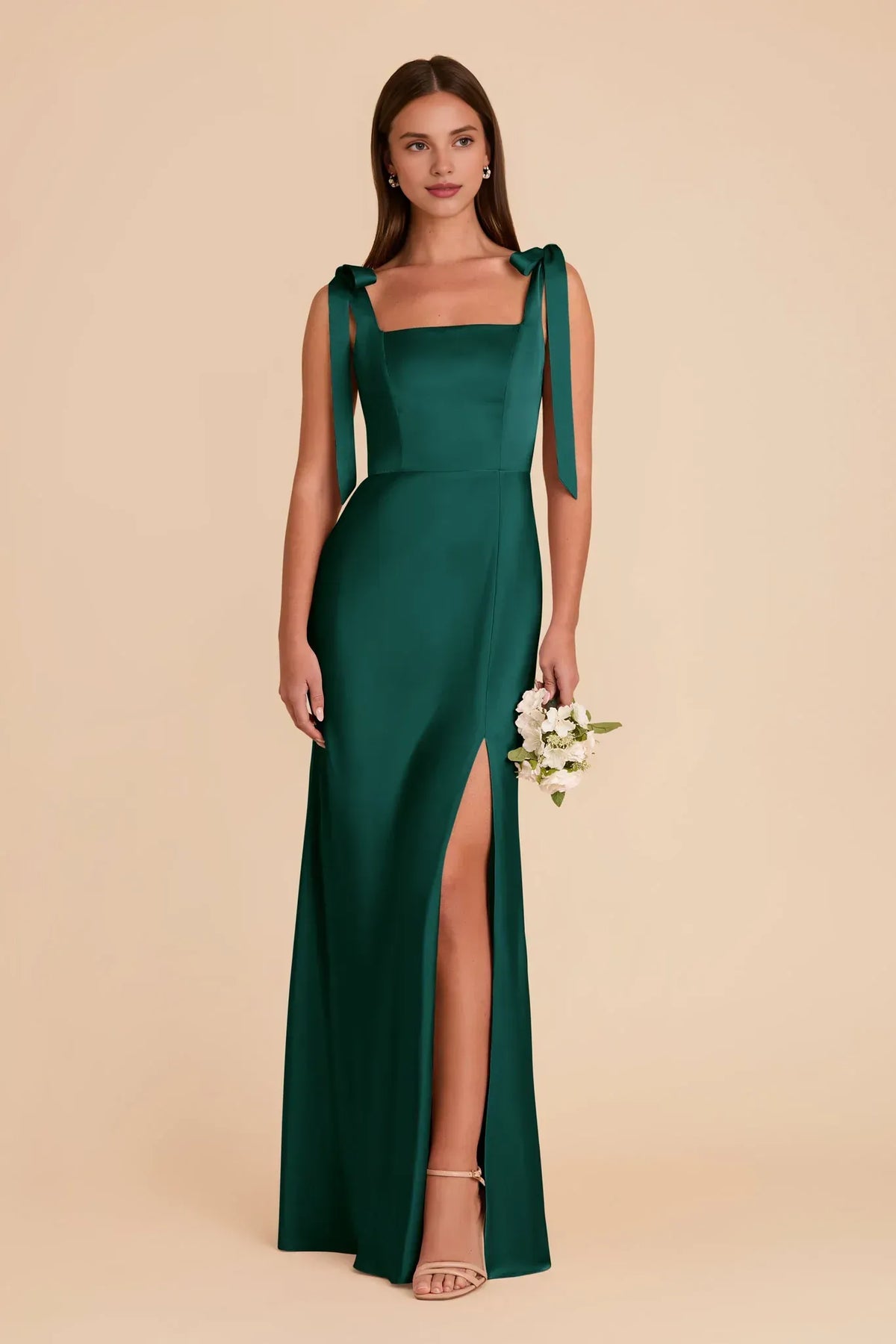Mermaid Square Neck Open Back Floor-Length Wedding Dress - Yihuiw by Yihuiw