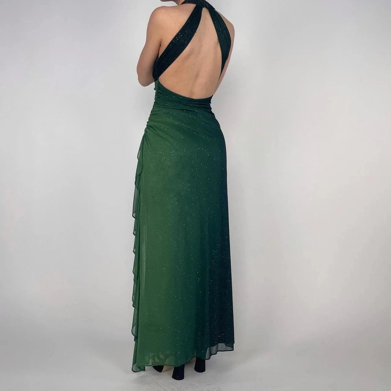Chiffon Bodycon Slim Formal Prom Dress Evening Dress Birthday Party Dress Graduation Prom Dress simple gentle atmospheric and unique desi Bring summer colors to enhance whiteness by YiHuiw