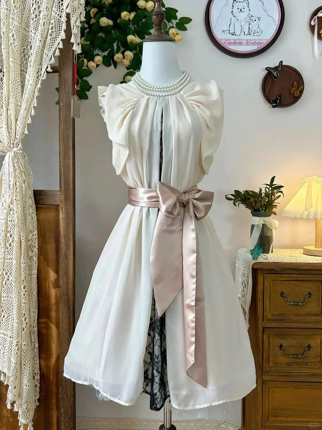 Chiffon Lace Vintage Short Party Dress Cocktail Dresses Homecoming Dress simple gentle atmospheric and unique desi Brin by YiHuiw