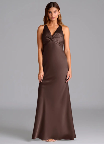 Mermaid Satin Floor-Length Wedding Dress - Yihuiw by Yihuiw