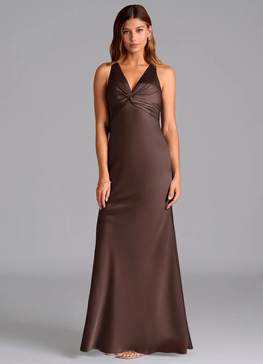 Mermaid Satin Floor-Length Wedding Dress - Yihuiw by Yihuiw