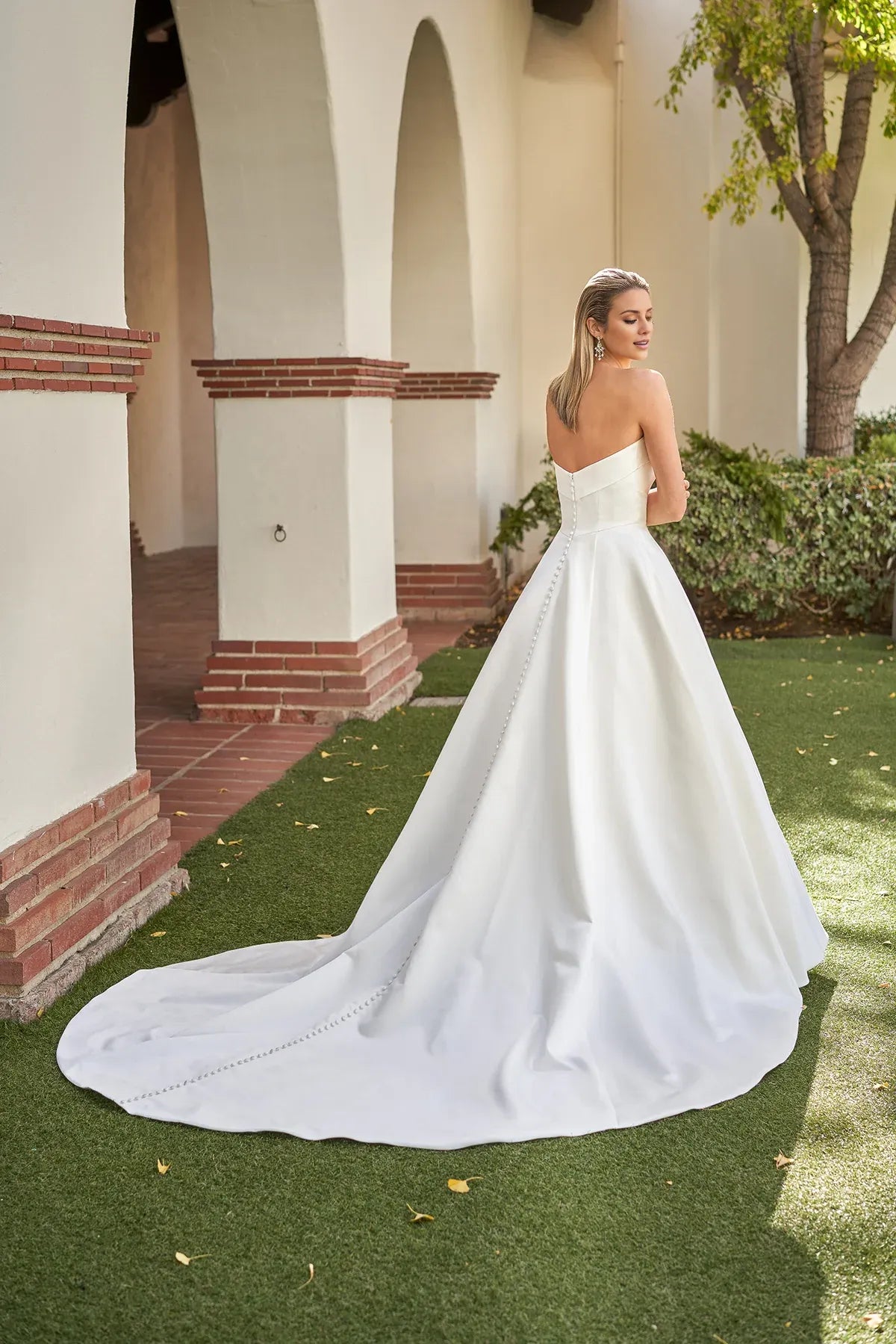 Sweetheart Satin Floor-Length Wedding Dress - Yihuiw by Yihuiw