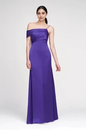 Classy Sheath One Shoulder Draped Sleeve Back Zipper Floor Length Prom Dress by YiHuiw