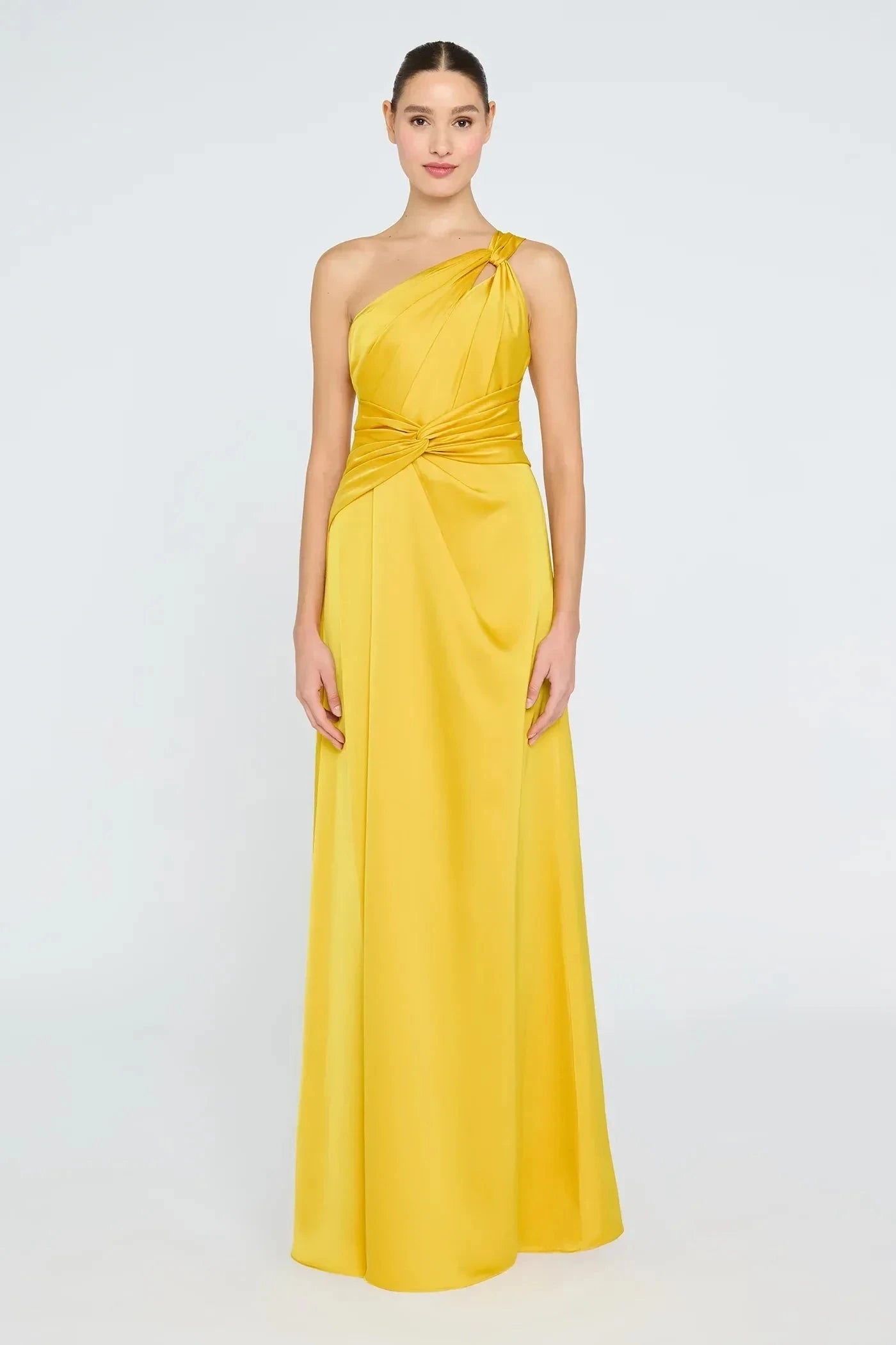Classy Sheath One Shoulder Sleeveless Back Zipper Floor Length Prom Dress by YiHuiw