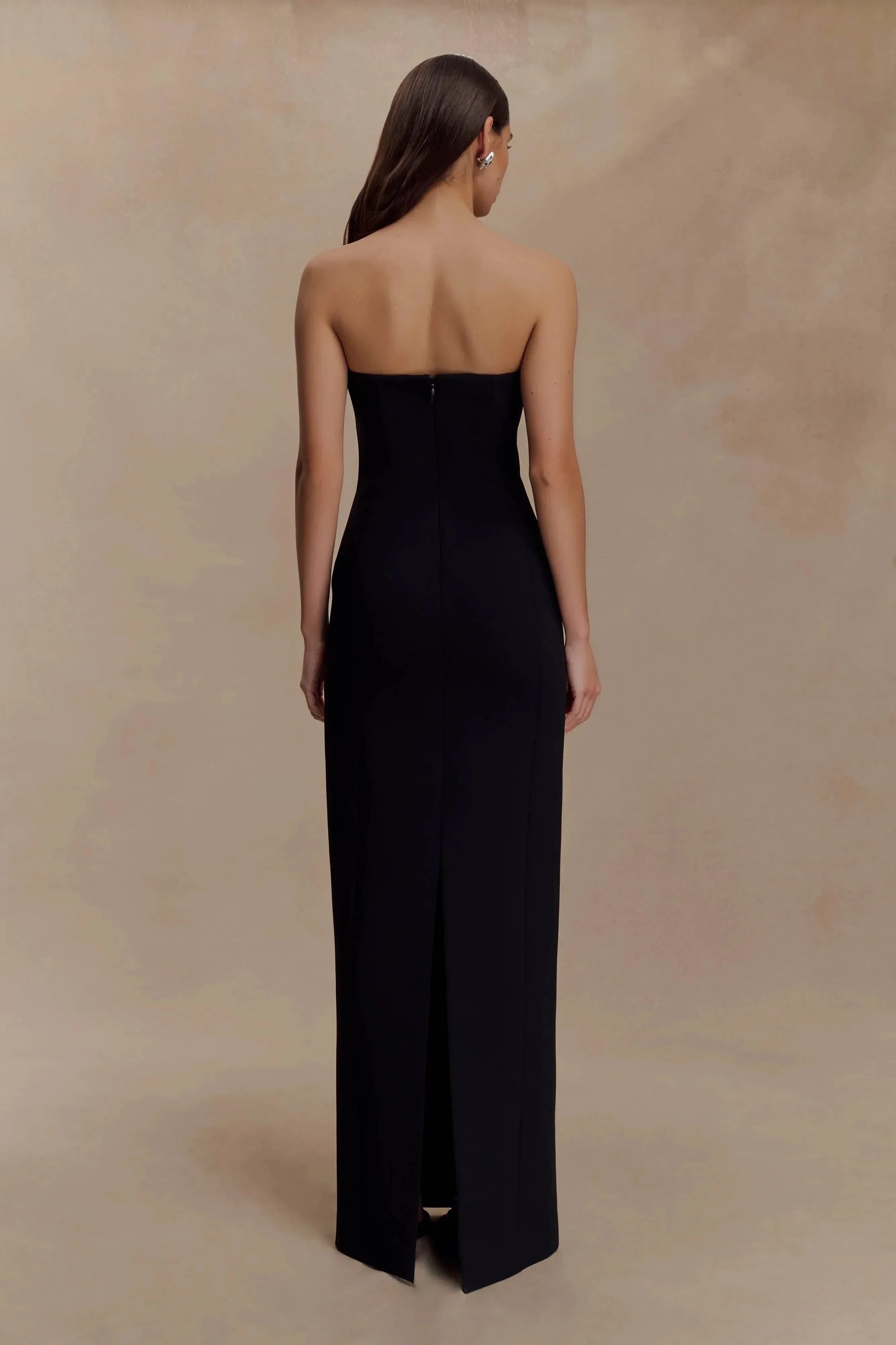 Classy Sheath Strapless Sleeveless Zipper Back Floor Length Prom Dress by YiHuiw