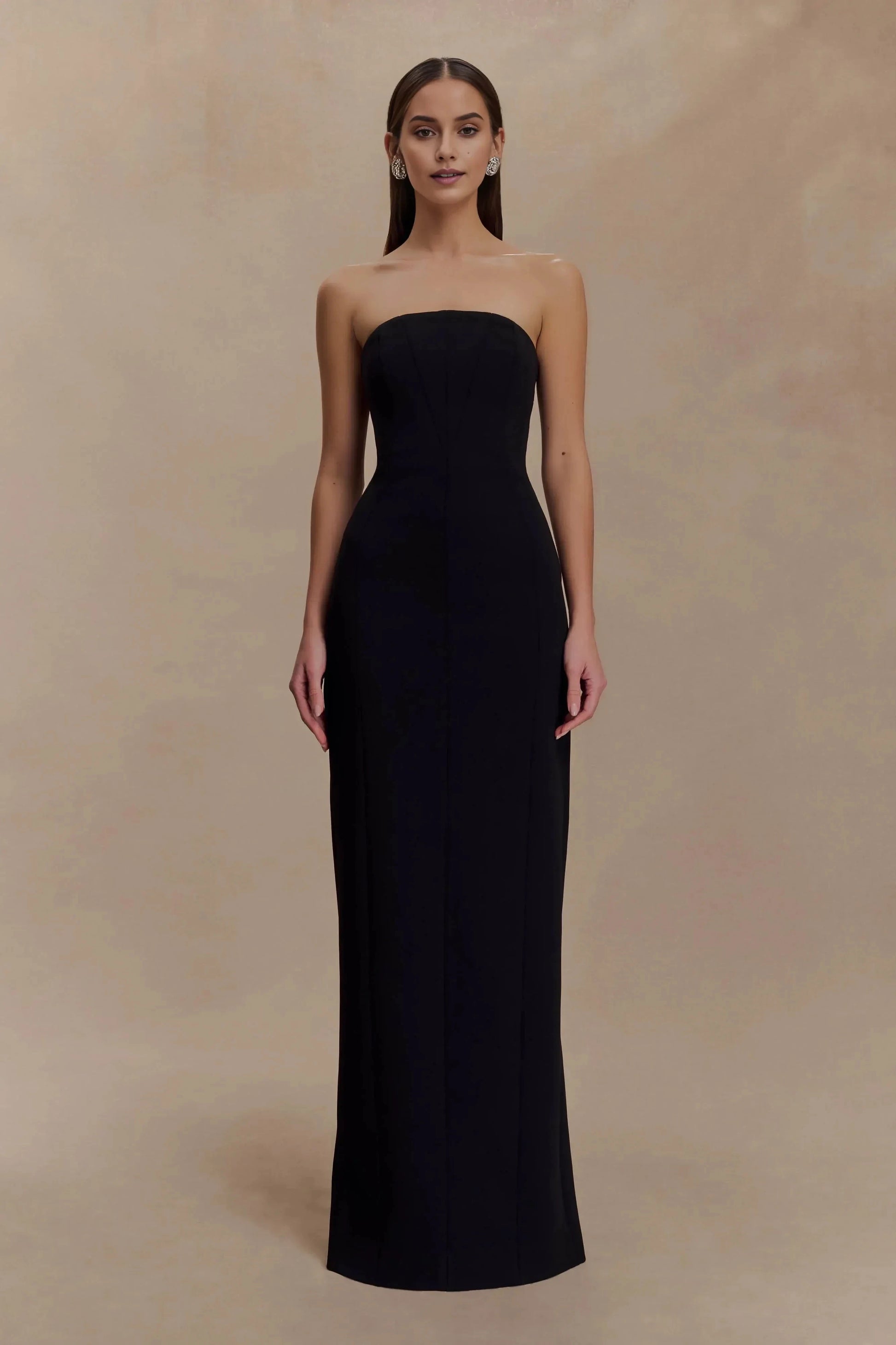 Classy Sheath Strapless Sleeveless Zipper Back Floor Length Prom Dress by YiHuiw