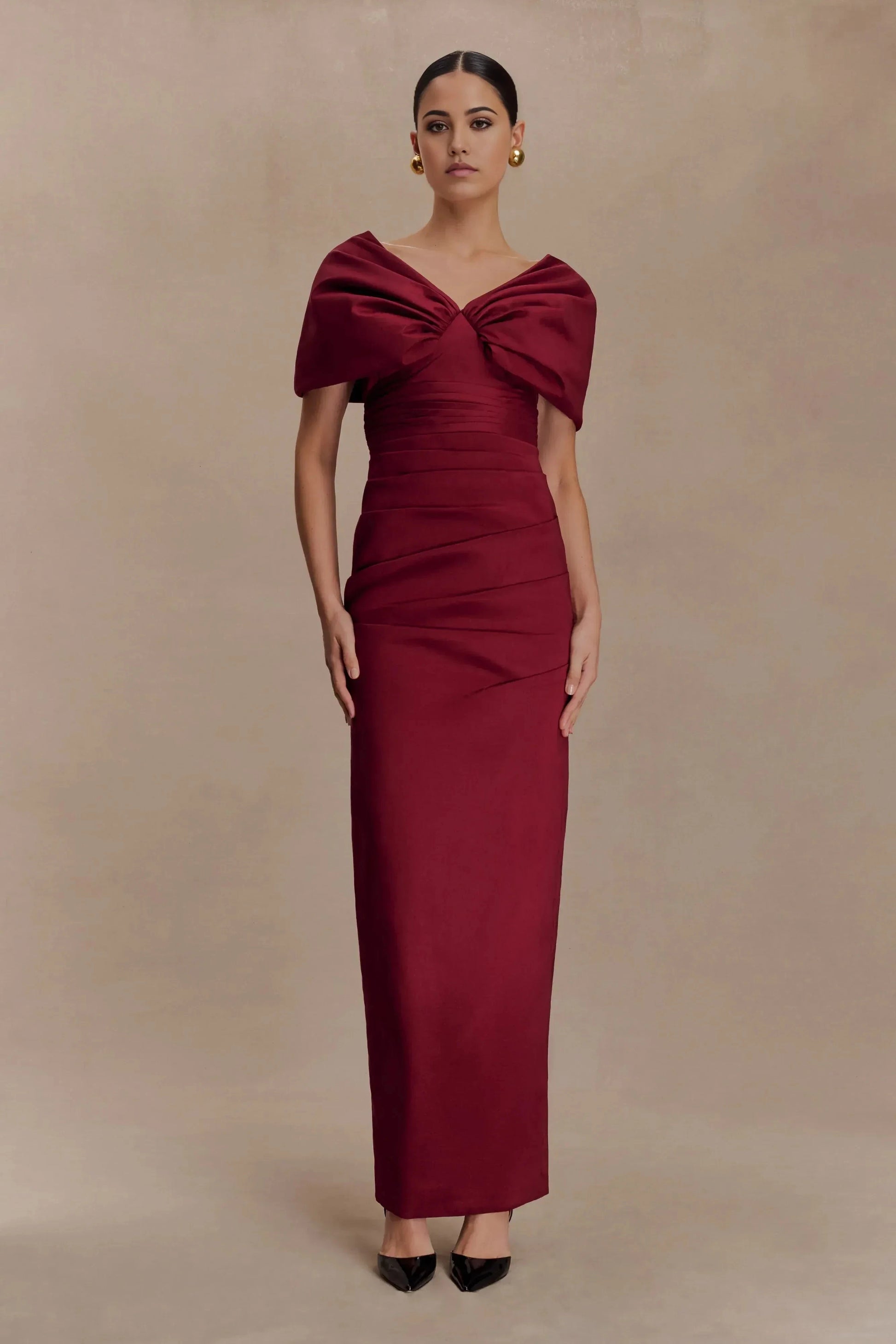 Classy Sheath V Neck Short Sleeve Ruched Back Floor Length Prom Dress by YiHuiw