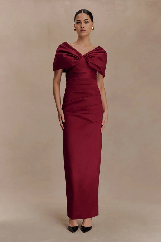 Classy Sheath V Neck Short Sleeve Ruched Back Floor Length Prom Dress by YiHuiw