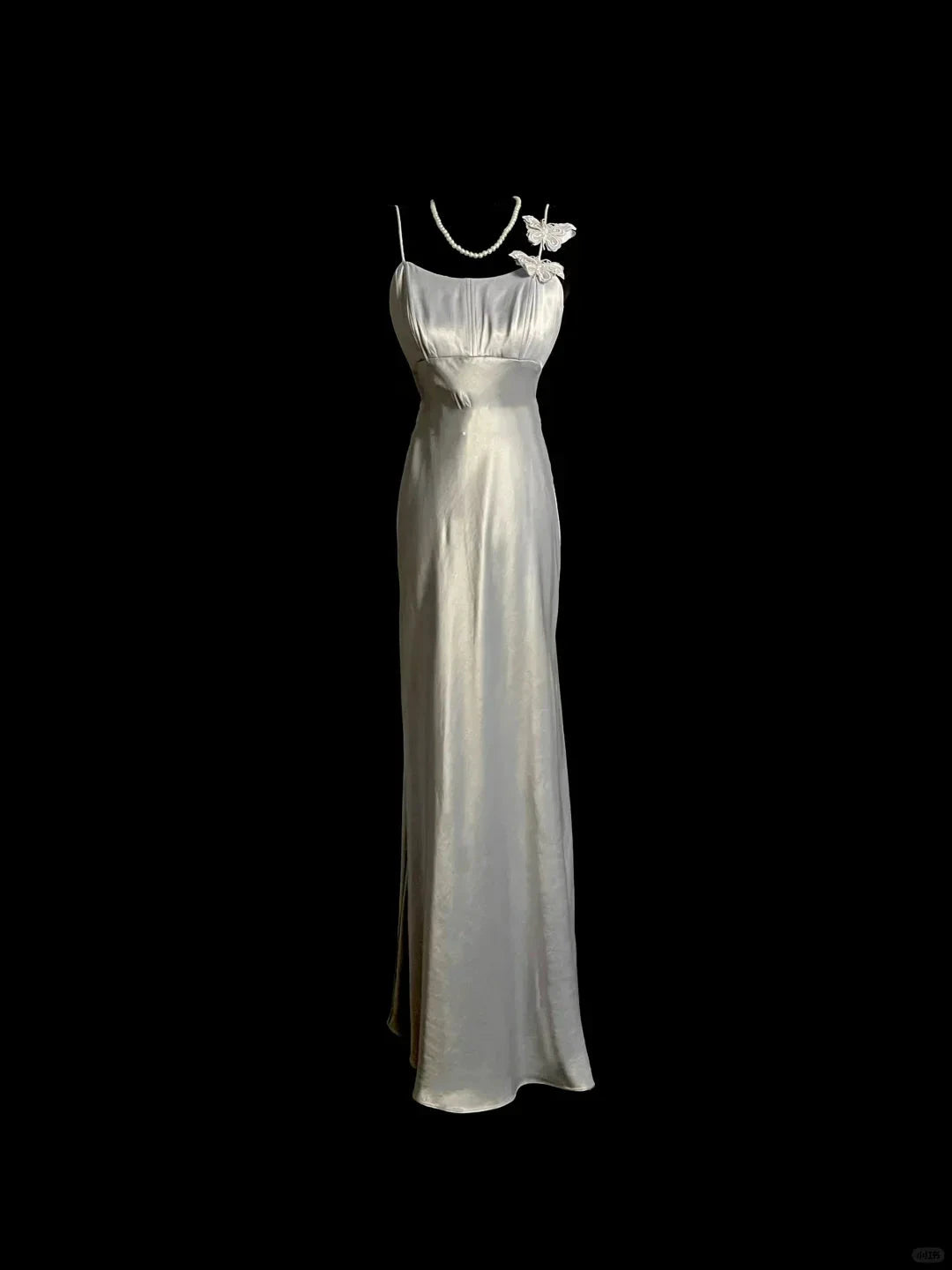 Classy A line Spaghetti Straps Sleeveless Satin Prom Dresses Summer Wedding Guest Dresses Wedding Guest Outfits simple gentle atmospheric and unique desi Bring summer colors to enhance whiteness by YiHuiw