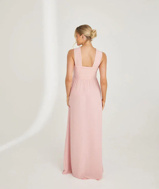 A-Line Halter Chiffon Wedding Dress - Yihuiw by Yihuiw
