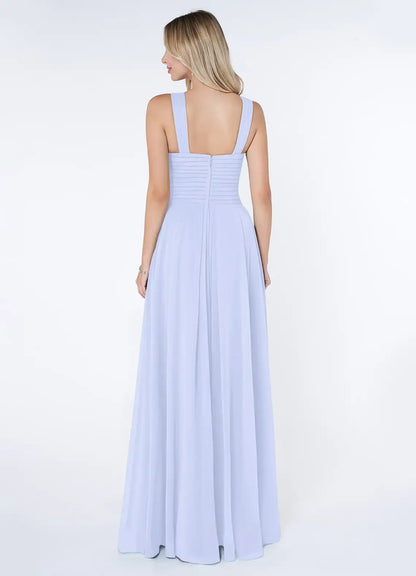 A-Line Halter Chiffon Pleated Wedding Dress - Yihuiw by Yihuiw