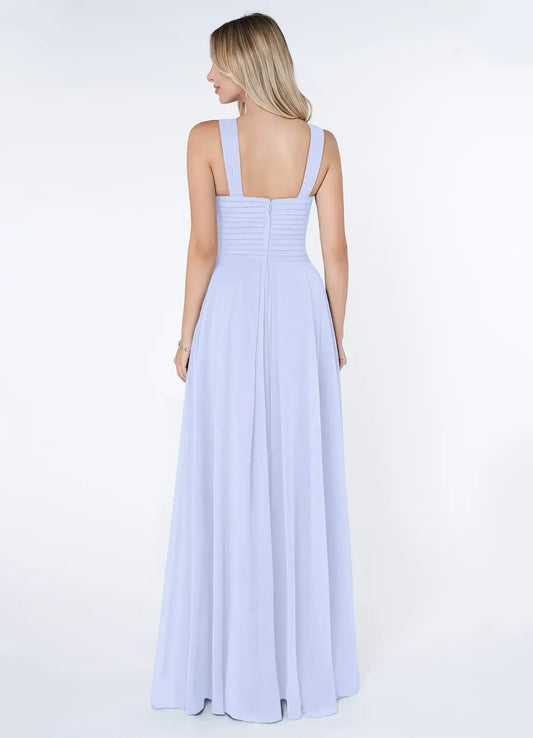 A-Line Halter Chiffon Pleated Wedding Dress - Yihuiw by Yihuiw