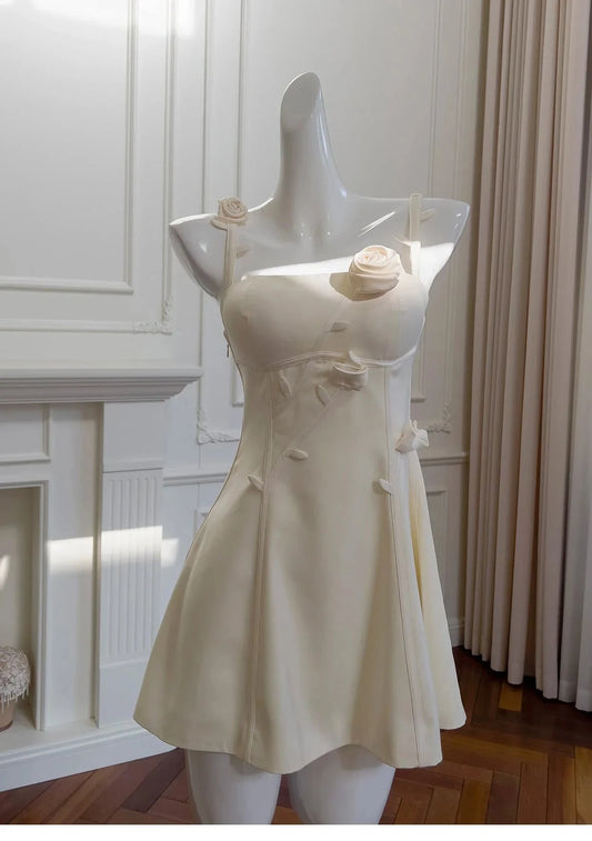 Cute A Line Spaghetti Straps Satin Formal 8th Grade Homecoming Dresses Middle School Short Cocktail Gowns Graduation Dress Hoco Outfits simple gentle atmospheric and unique desi Bring summer colors to enhance whiteness by YiHuiw