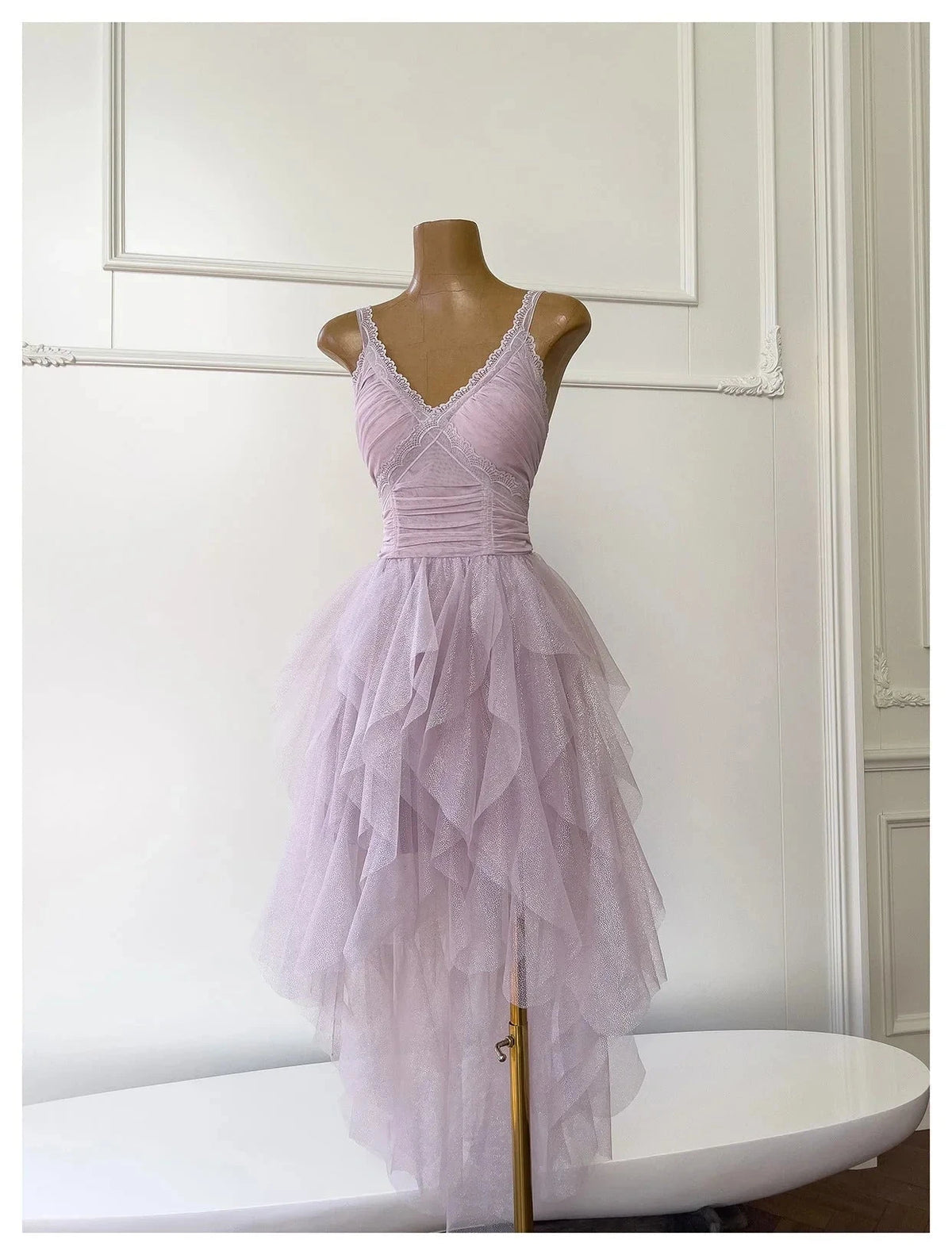 Cute A line Straps Tulle Pink Layers Short Mini Formal 8th Grade Homecoming Dresses Middle School Short Cocktail Dress Hoco Outfits simple gentle atmospheric and unique desi Bring summer colors to enhance whiteness by YiHuiw