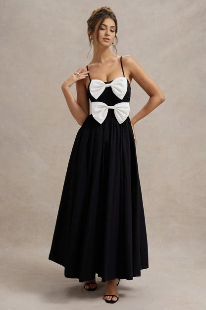 Daring A Line Strapless Sleeveless Bow Accent Floor Length Prom Dress by YiHuiw