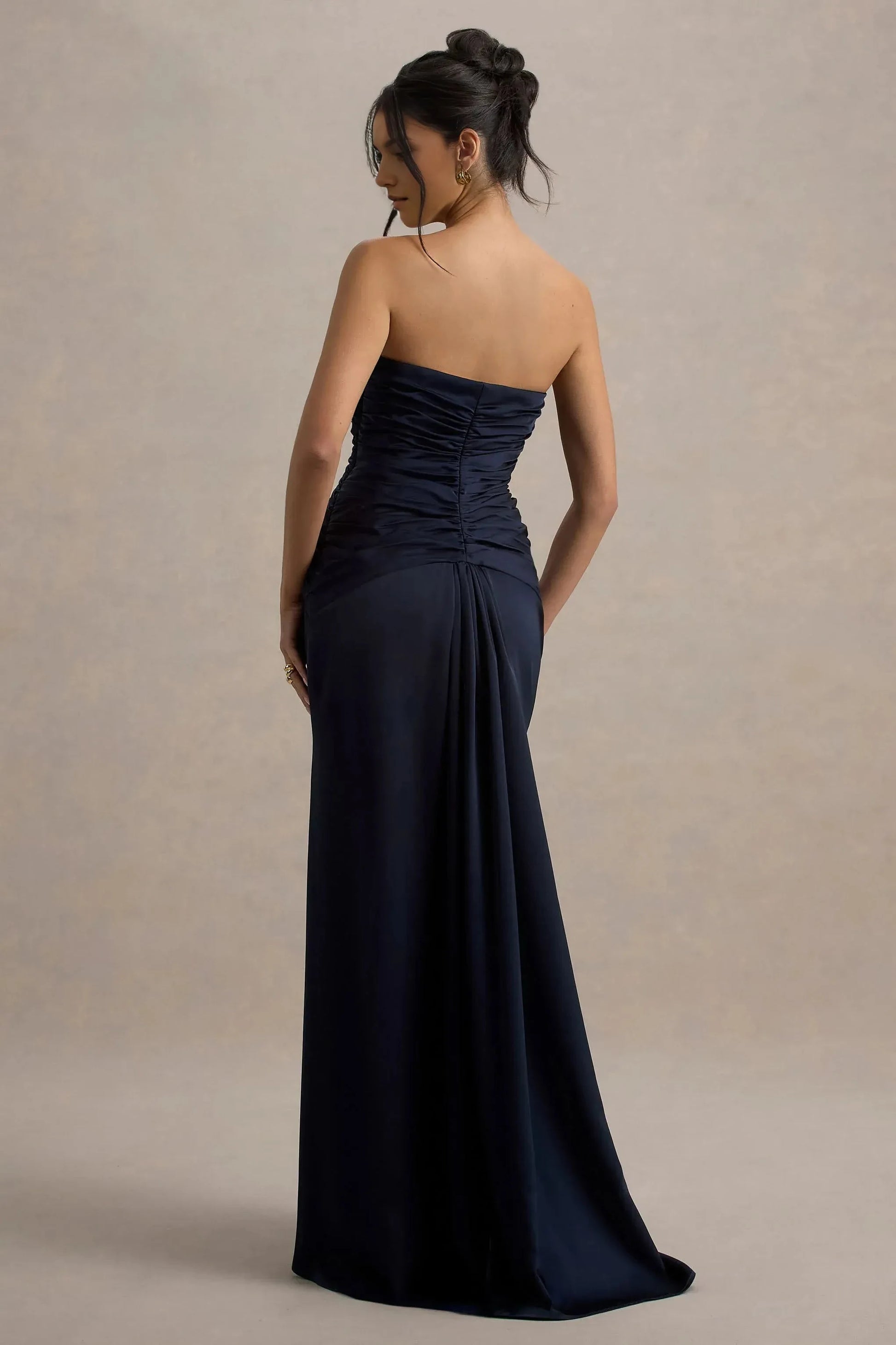 Daring A Line Strapless Sleeveless Ruched Floor Length Prom Dress by YiHuiw