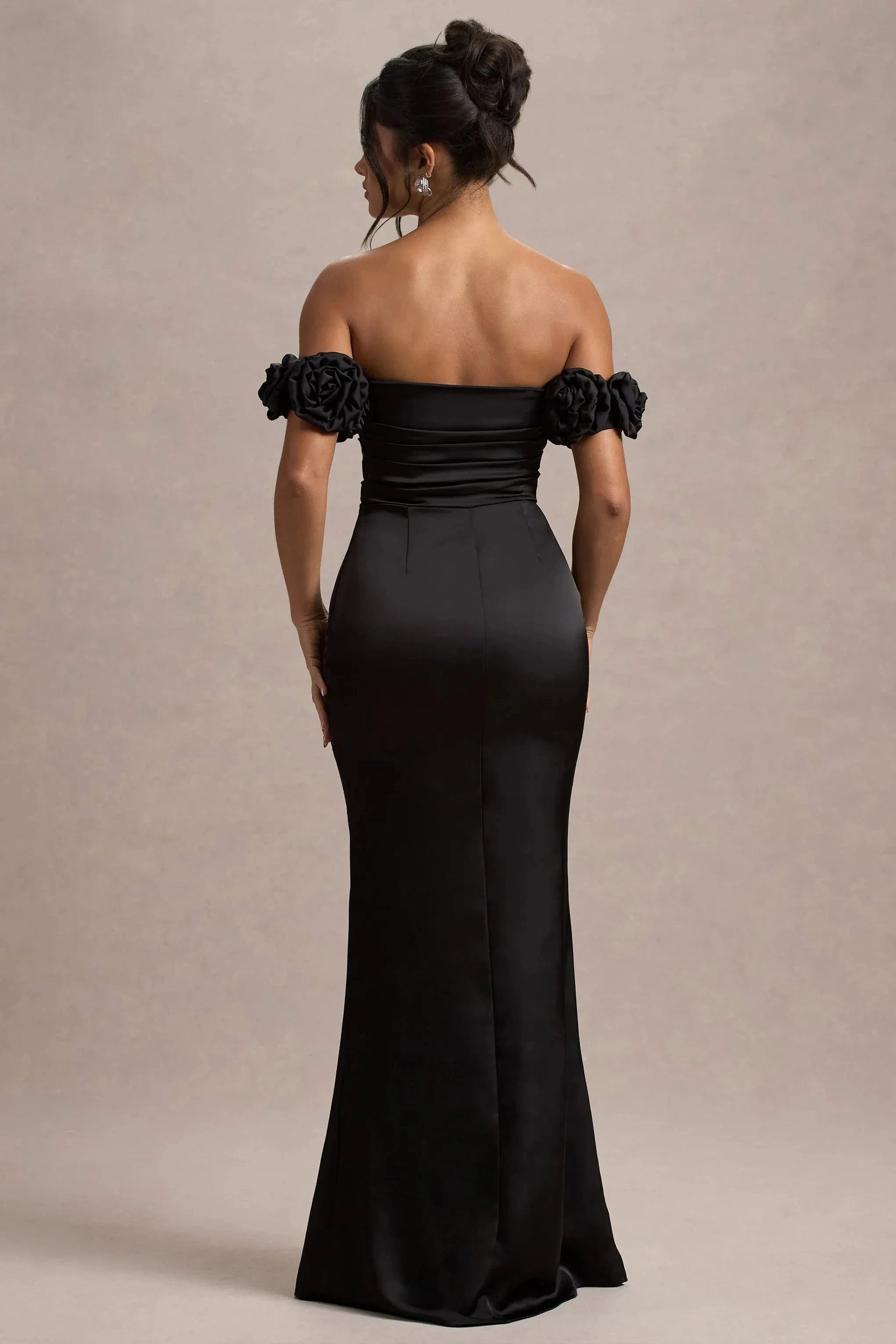 Daring Mermaid Strapless Floral Accent Side Slit Floor Length Prom Dress by YiHuiw