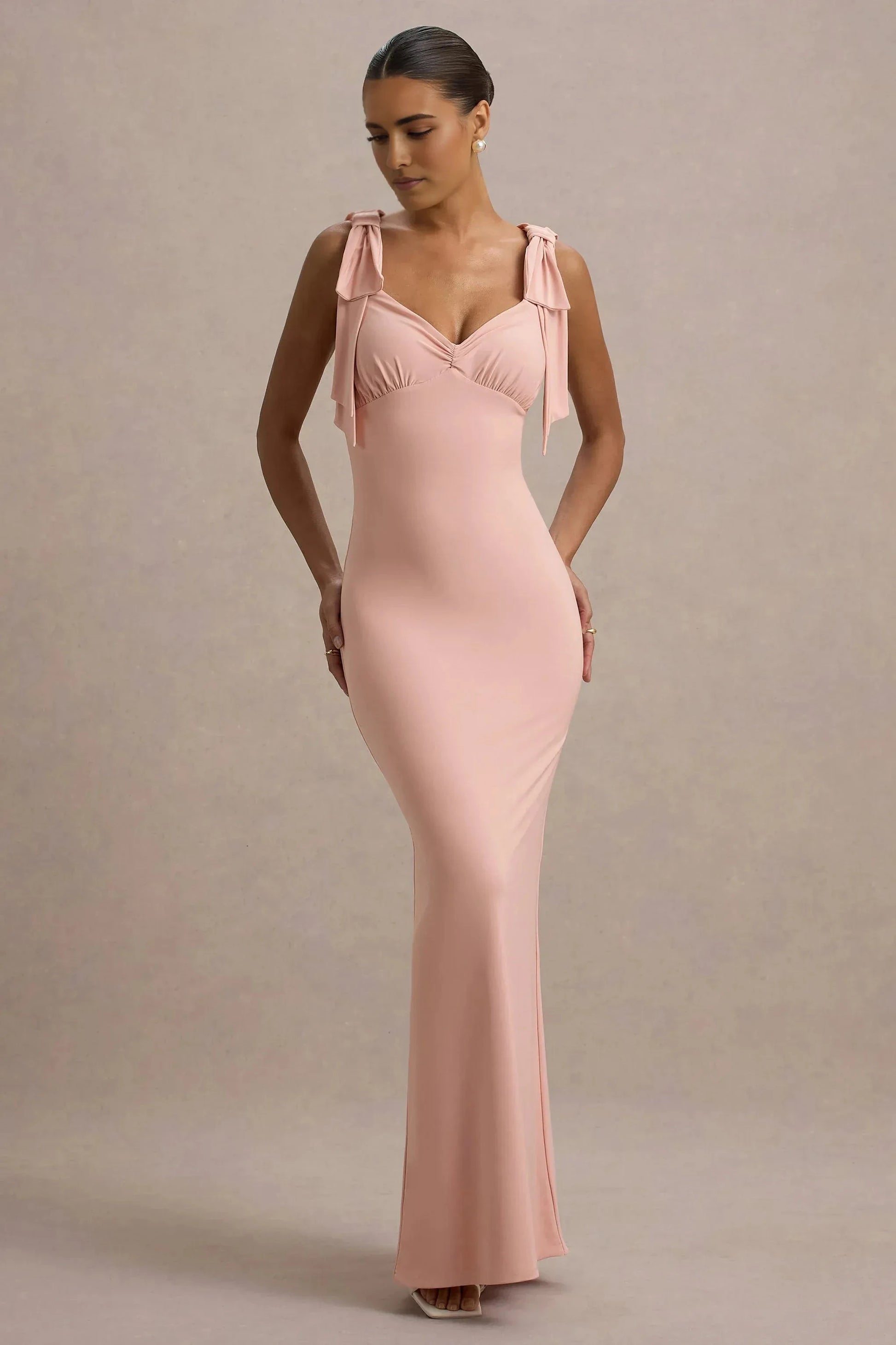 Daring Mermaid Sweetheart Neck Sleeveless Bow Strap Floor Length Prom Dress by YiHuiw