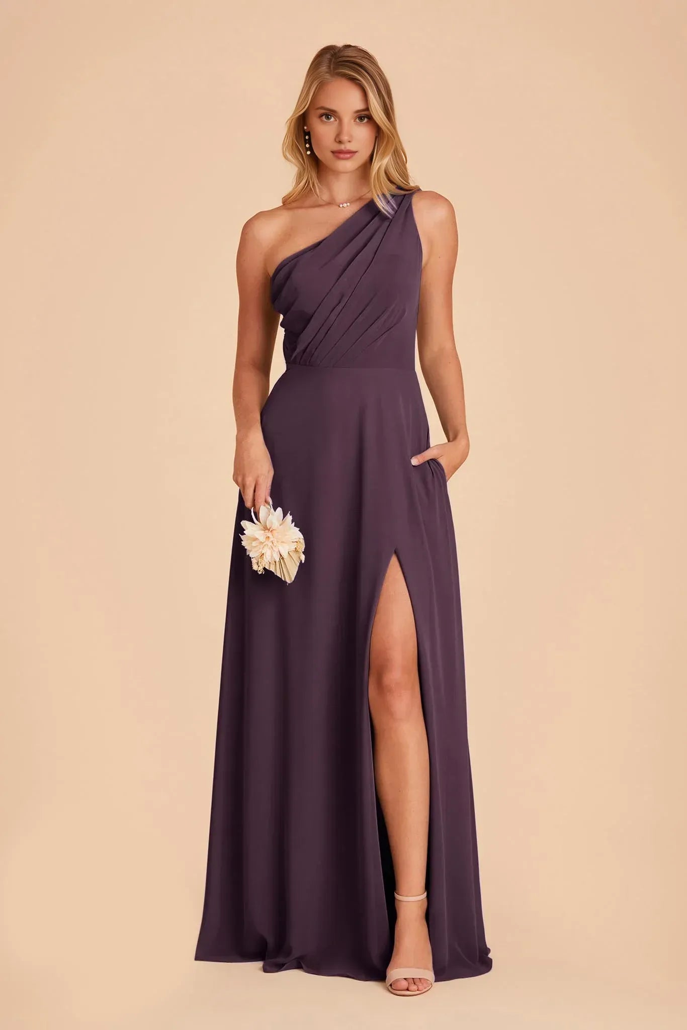 Chiffon High Slit Wedding Dress - Yihuiw by Yihuiw