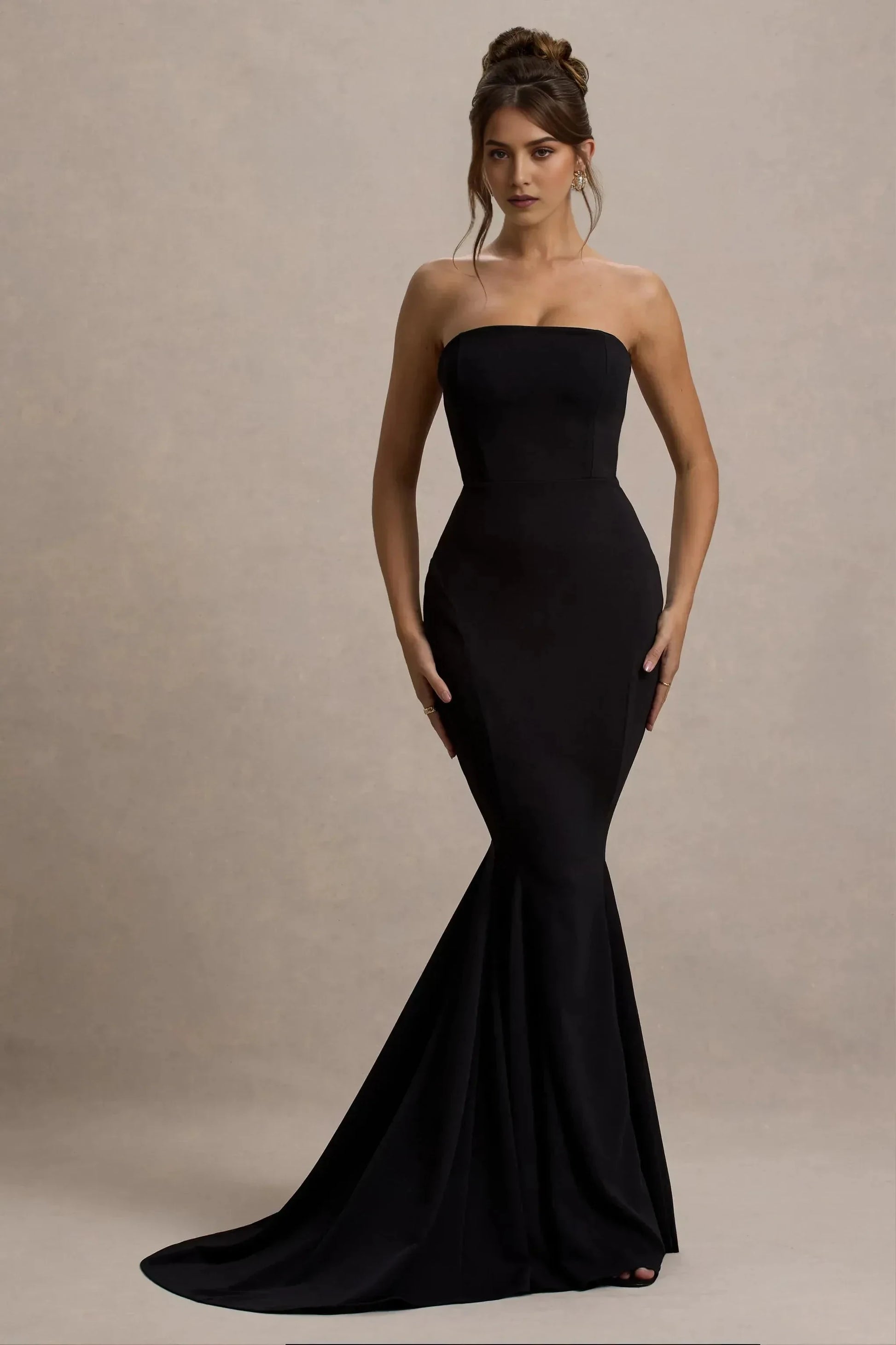 Dashing Mermaid Strapless Sleeveless Open Back Floor Length Prom Dress by YiHuiw